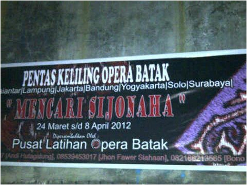 pentas keliling Opera Batak